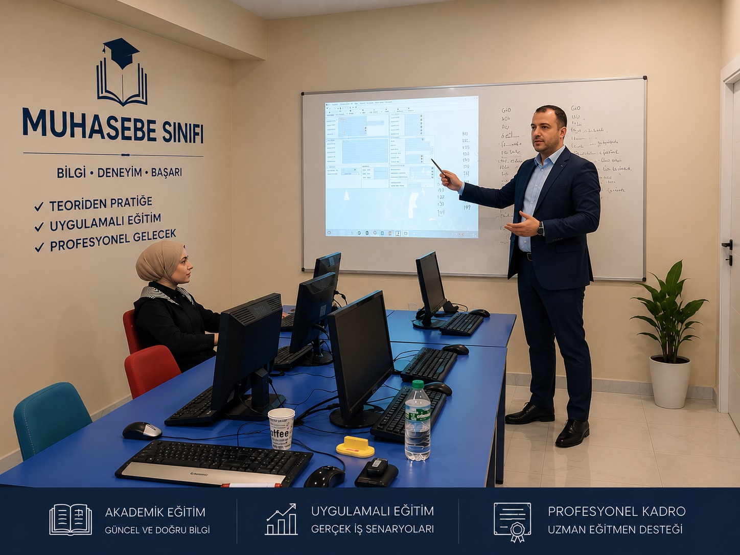 Modern Projeksiyon ve Donanımlı Eğitim Sınıfı